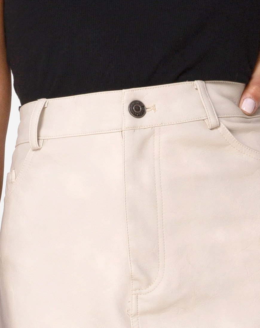 Imagen de Pyra Falda Midi en PU Piedra