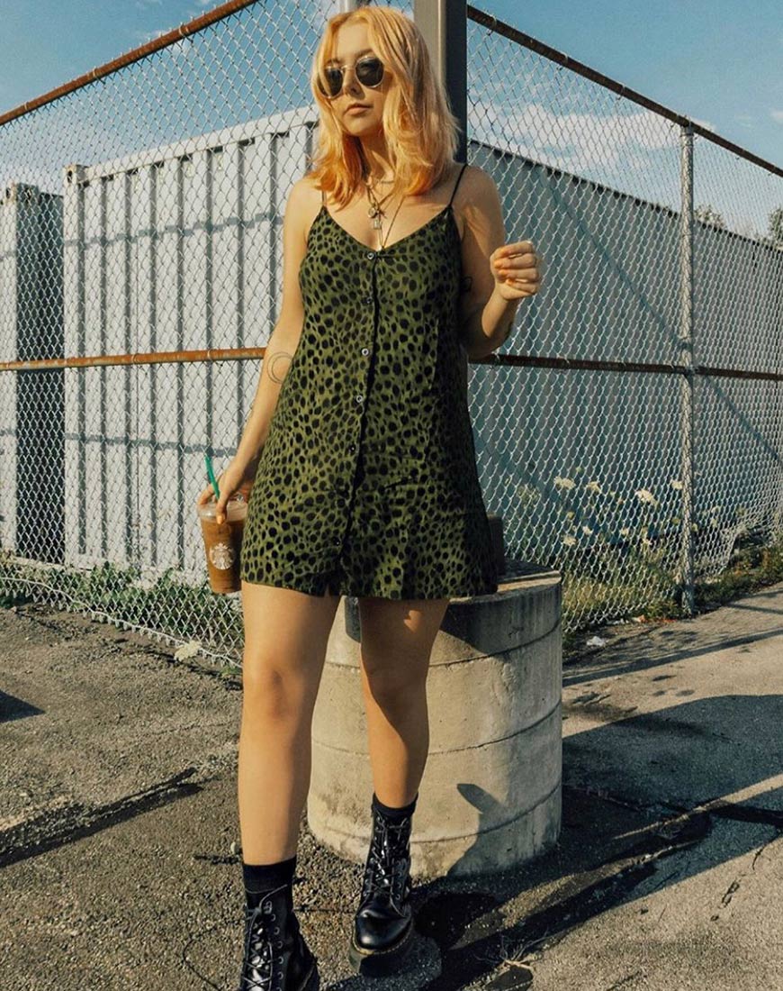 Imagen de Sanna Slip Dress in Cheetah Khaki