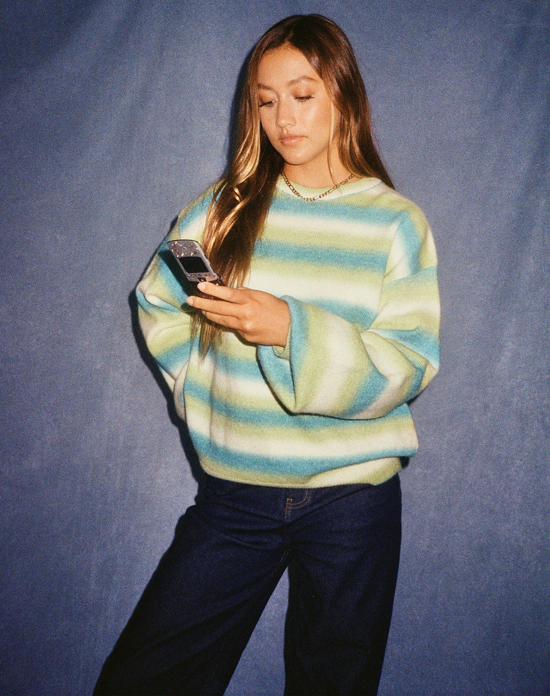 imagen de Ammaria Jumper in Blue Mix Stripe