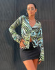 imagen de Ruth Shirt en Warped Zebra Blue