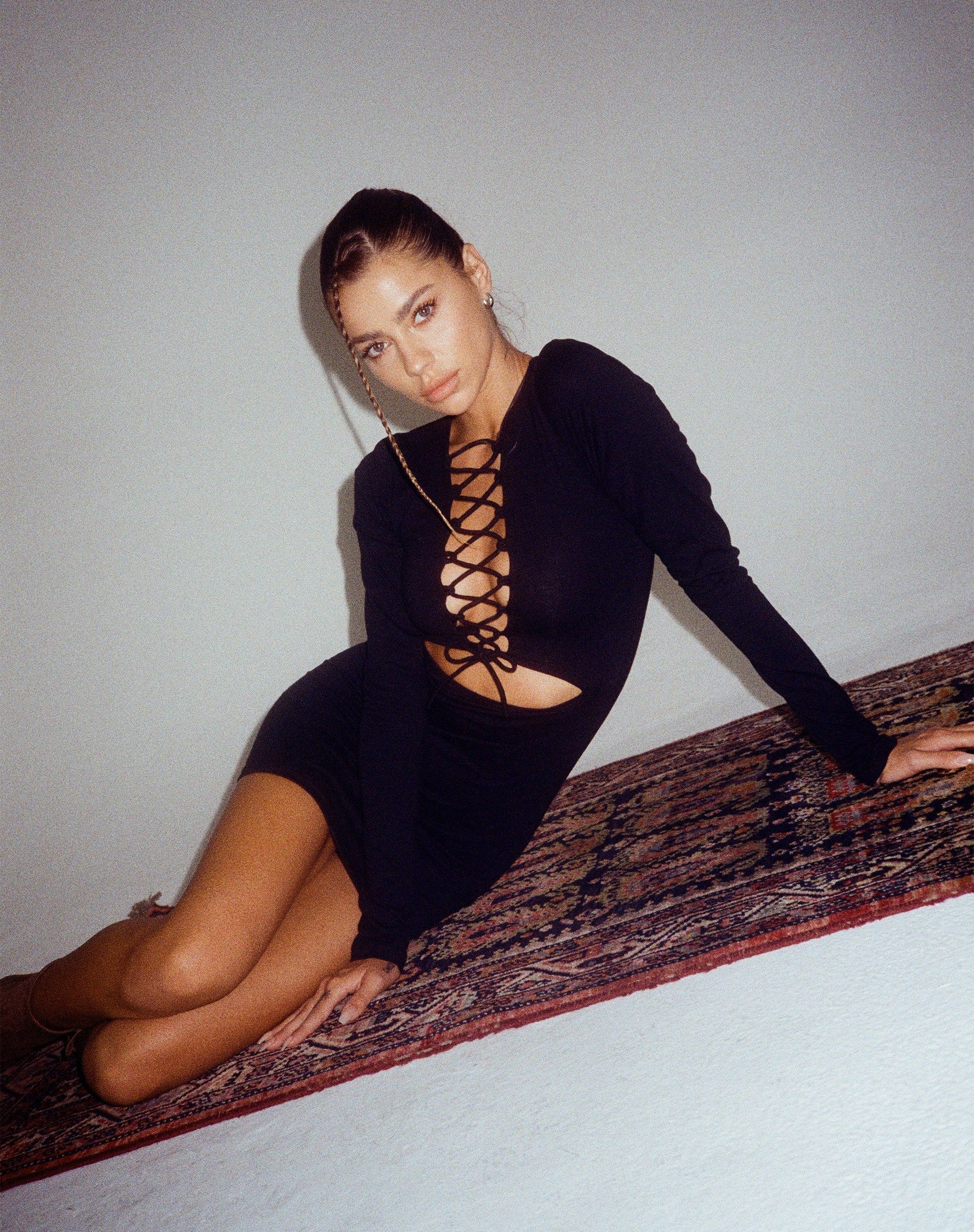 imagen de Modita Mini Dress in Lycra Black