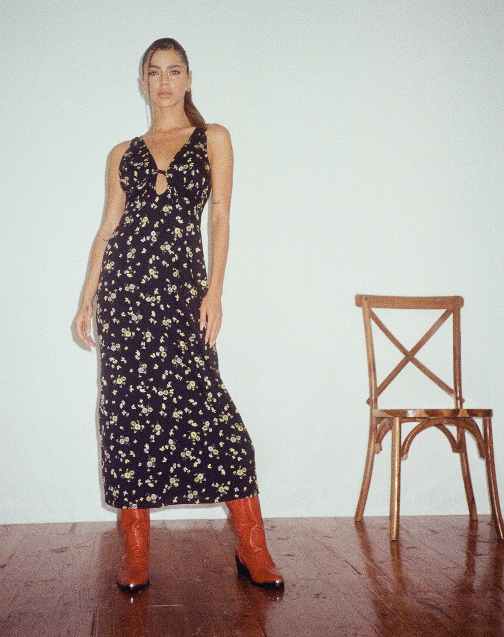 Vestido Midi Fiaso en Limón y Lima Negro