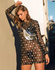 Imagen de Wyatt Bodycon Dress en Over the Moon Negro con Purpurina