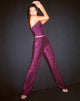 Imagen de Niran Pantalones de pierna ancha en Slinky Glitter Morado oscuro