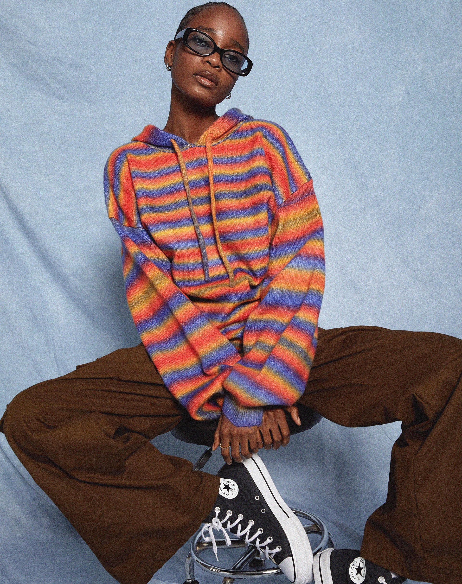 imagen de Ehsan Hoodie en Red Mix Stripe