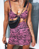 Imagen de Jezabel Vestido con Cremalleras Rosa Cebra