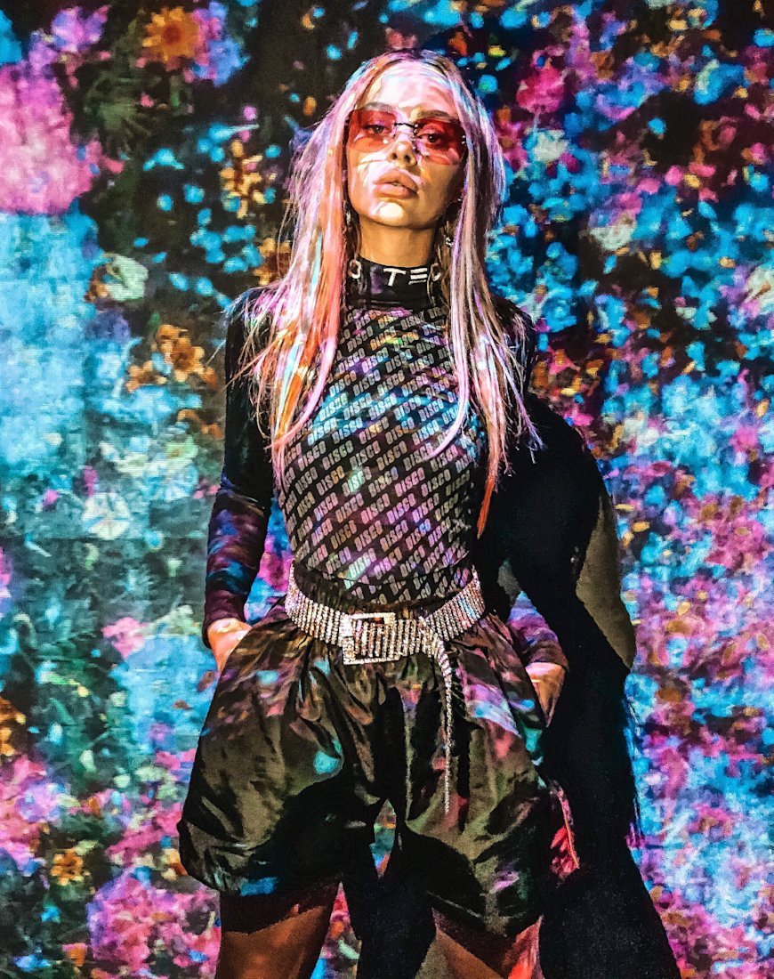 Imagen de Acro Unitard en diagonal Disco
