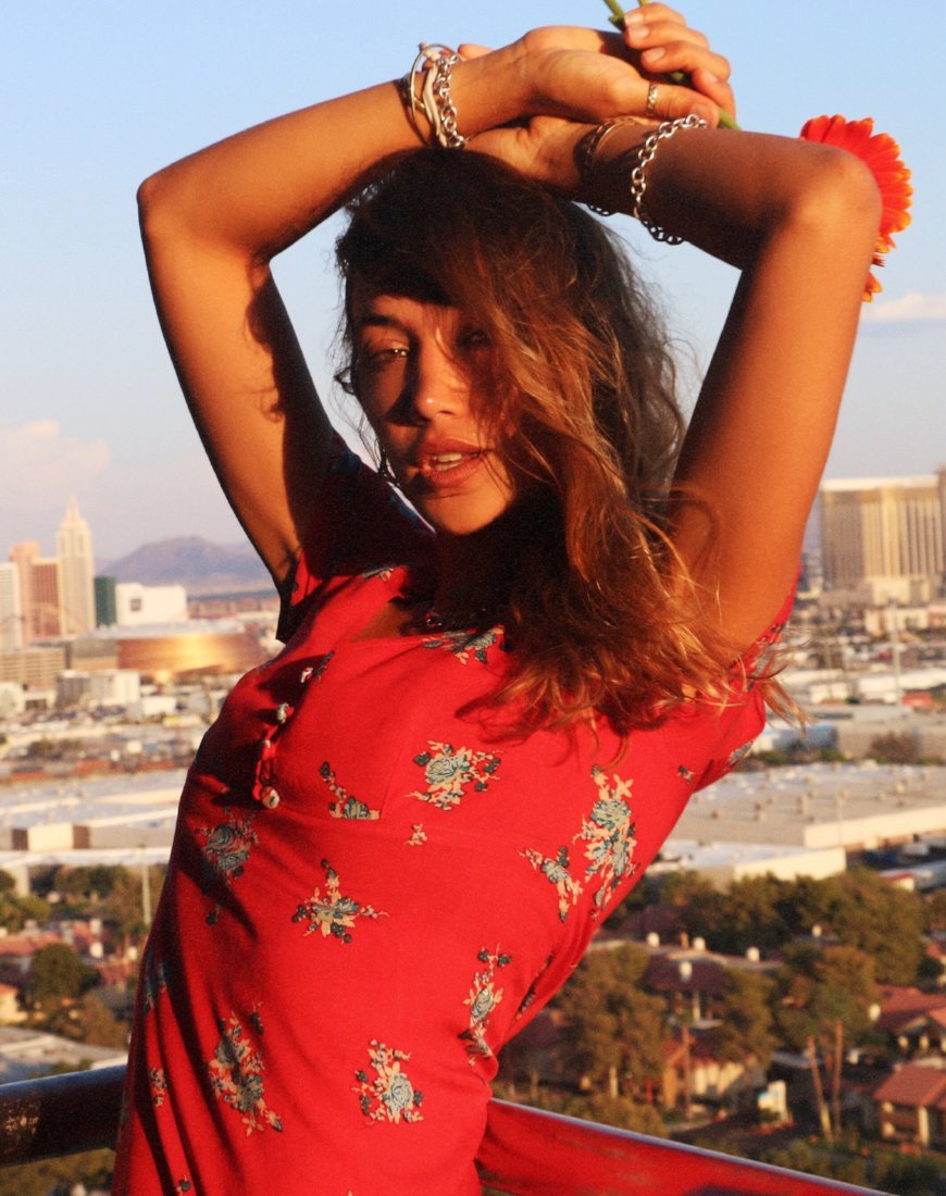 Vestido Meca en Soi Rose Red