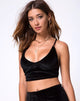 Imagen de Angel Crop Top en terciopelo negro