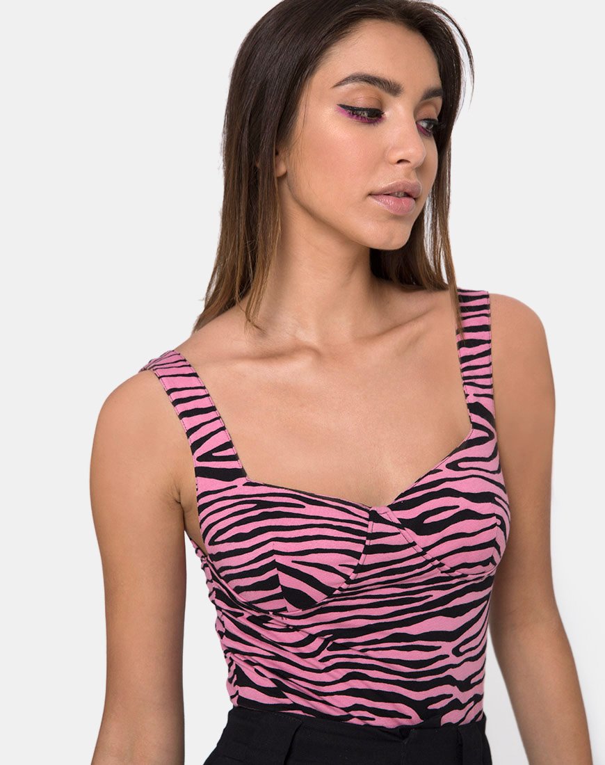 Corpiño Quanti en Zip's Zebra Pink