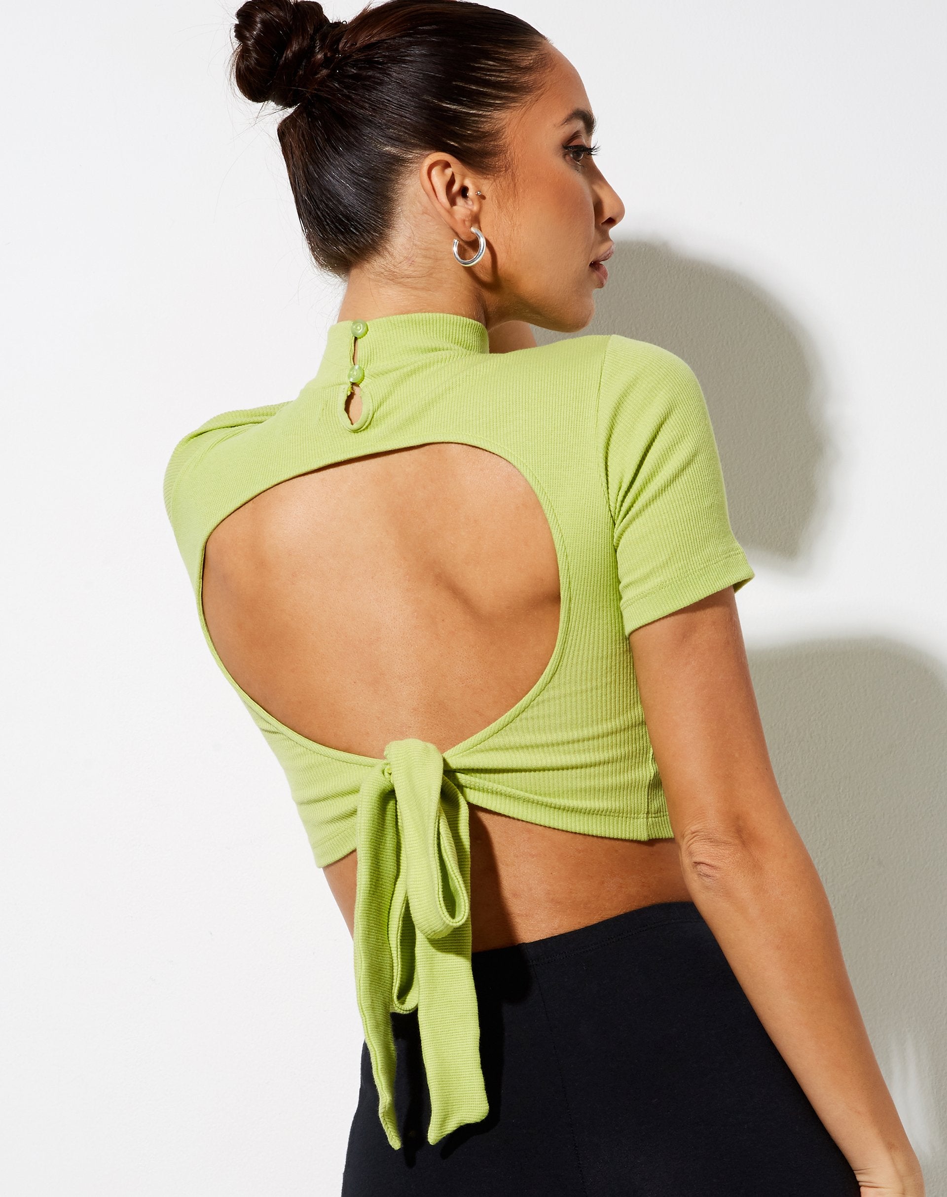 Imagen de Que Crop Top en verde hoja