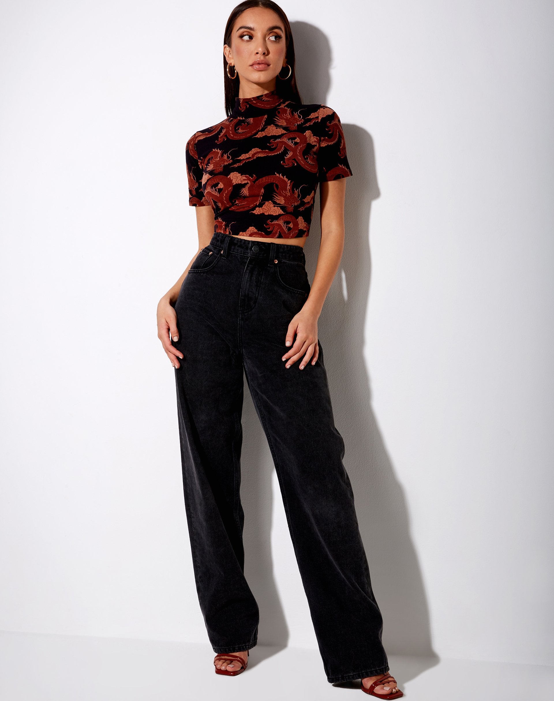 Imagen de Que Backless Top in Tonal Dragon Orange