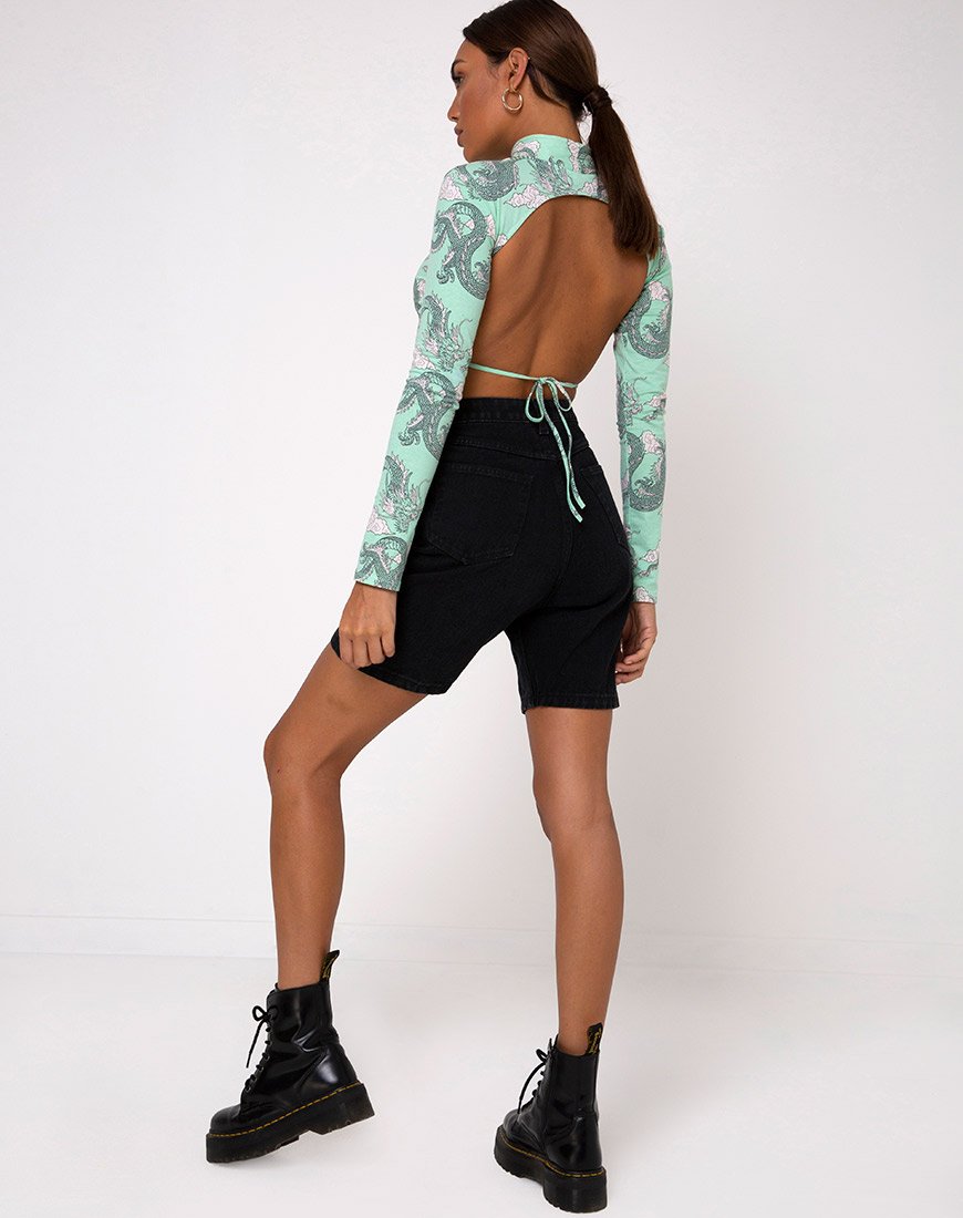 Imagen de Quelia Crop Top en Dragón Chino Neo Menta