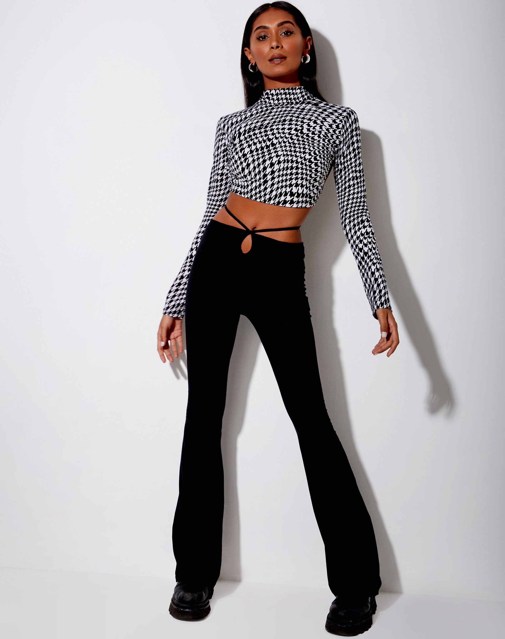 Imagen de Quelia Crop Top en Wavey Dogtooth