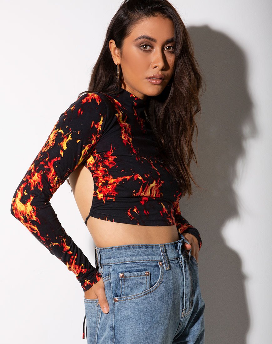 Imagen de Quelia Crop Top en fuego
