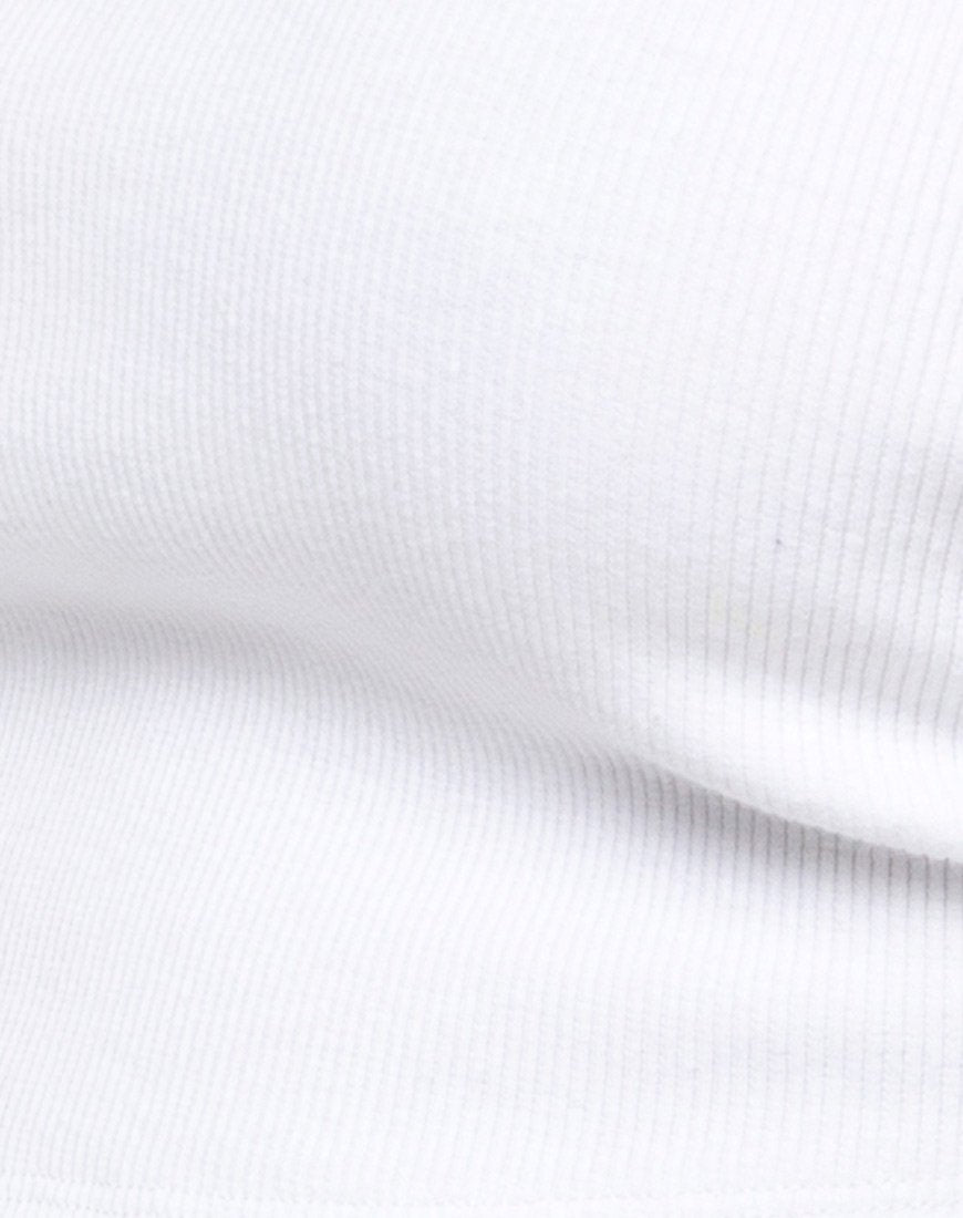 Imagen de Quelia Crop Top en rib blanco