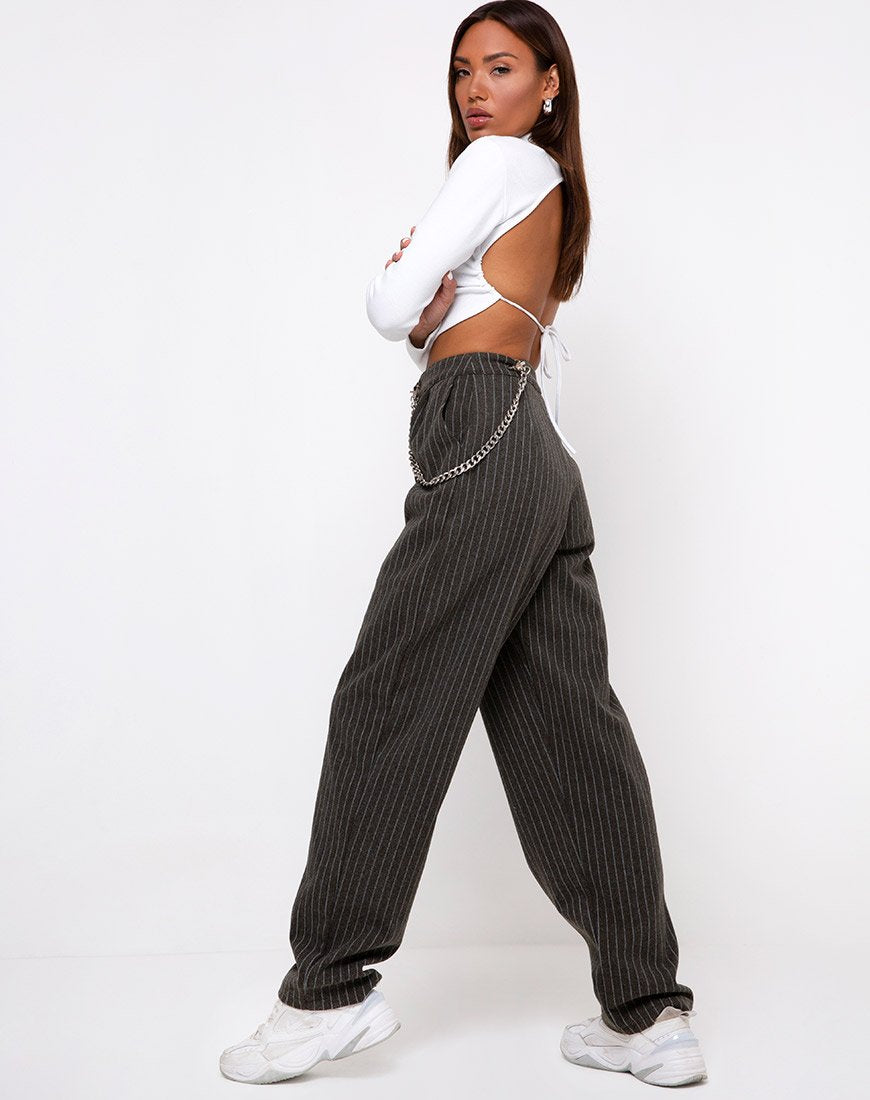Imagen de Quelia Crop Top en rib blanco