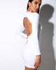 Imagen de Quelin Vestido sin espalda en canalé Blanco