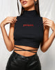 Imagen de Quera Crop Top en Rib Black Poison Embro