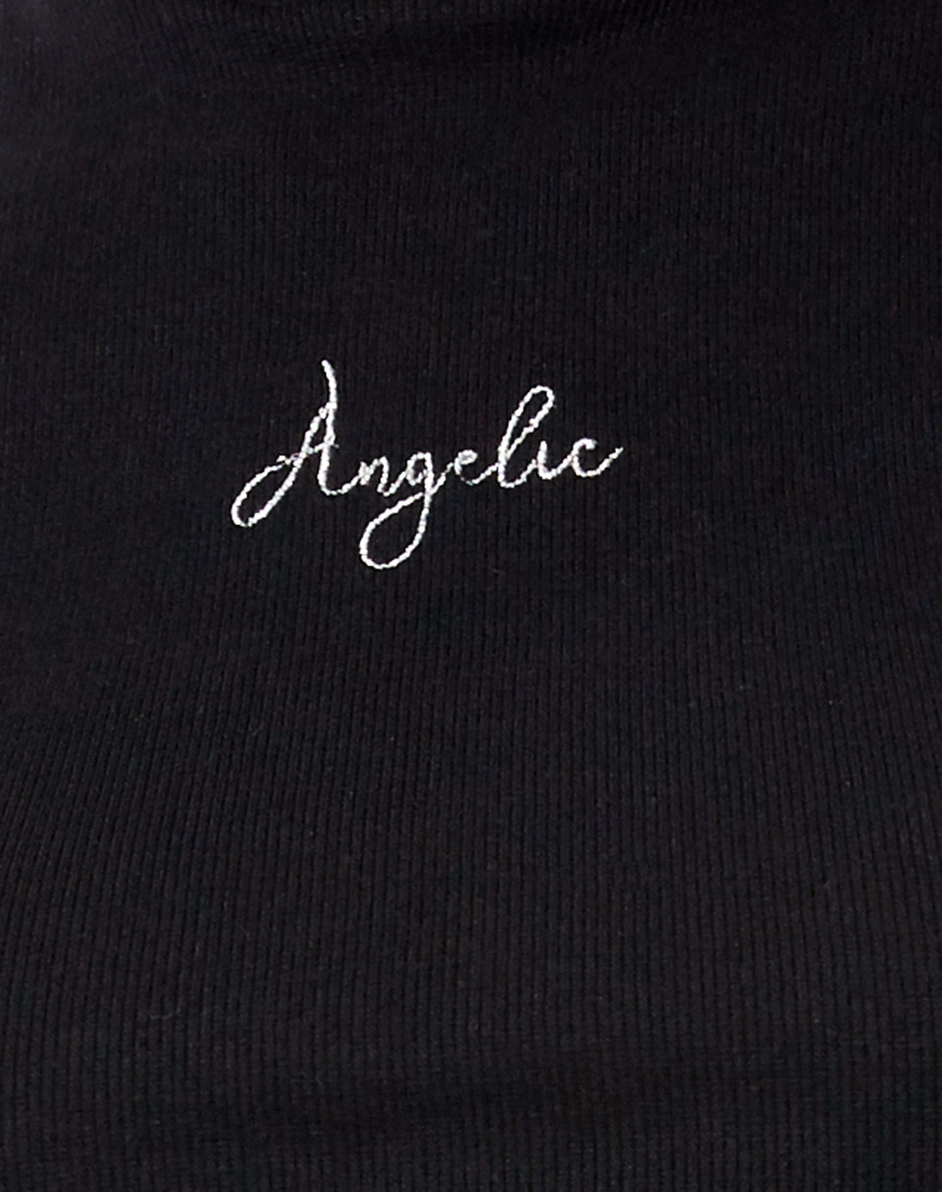 Imagen de Quera Crop Top en Rib Negro Angelic Embro