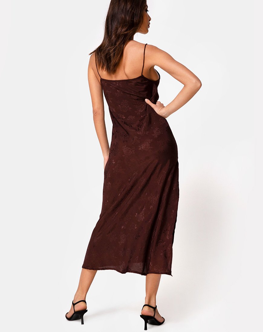 Imagen de Vestido Quinty en Satén Rosa Cacao