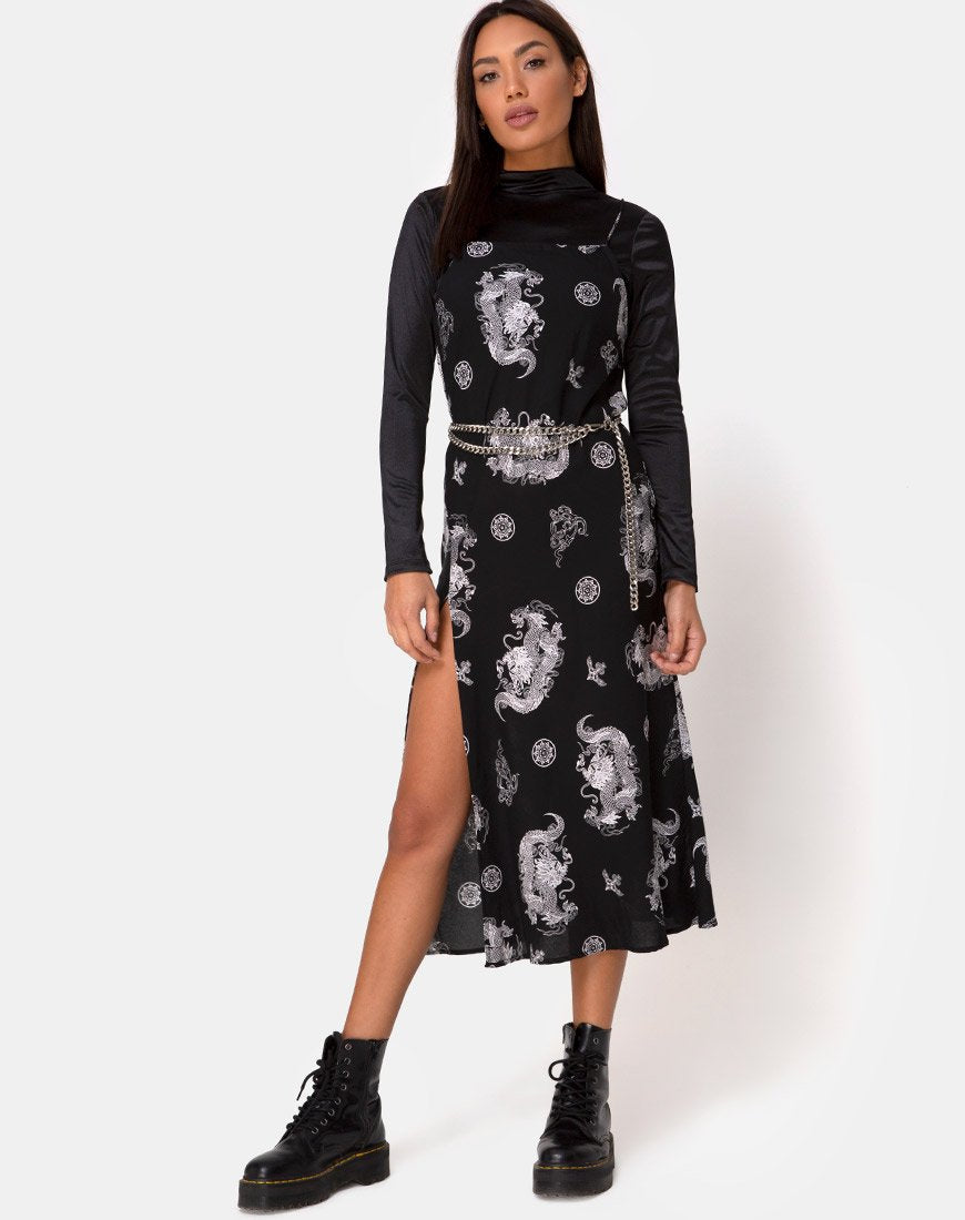 Imagen de Quinty Maxi Dress in Dragon Black