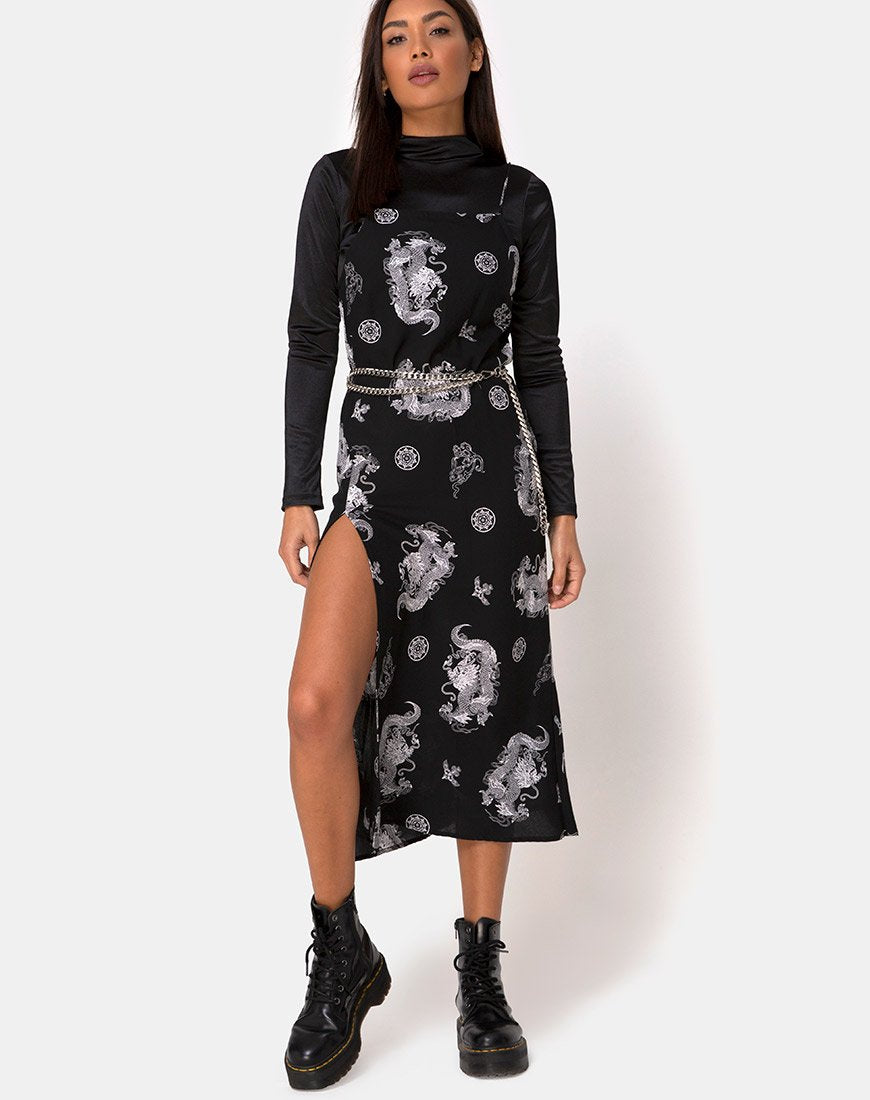 Imagen de Quinty Maxi Dress in Dragon Black