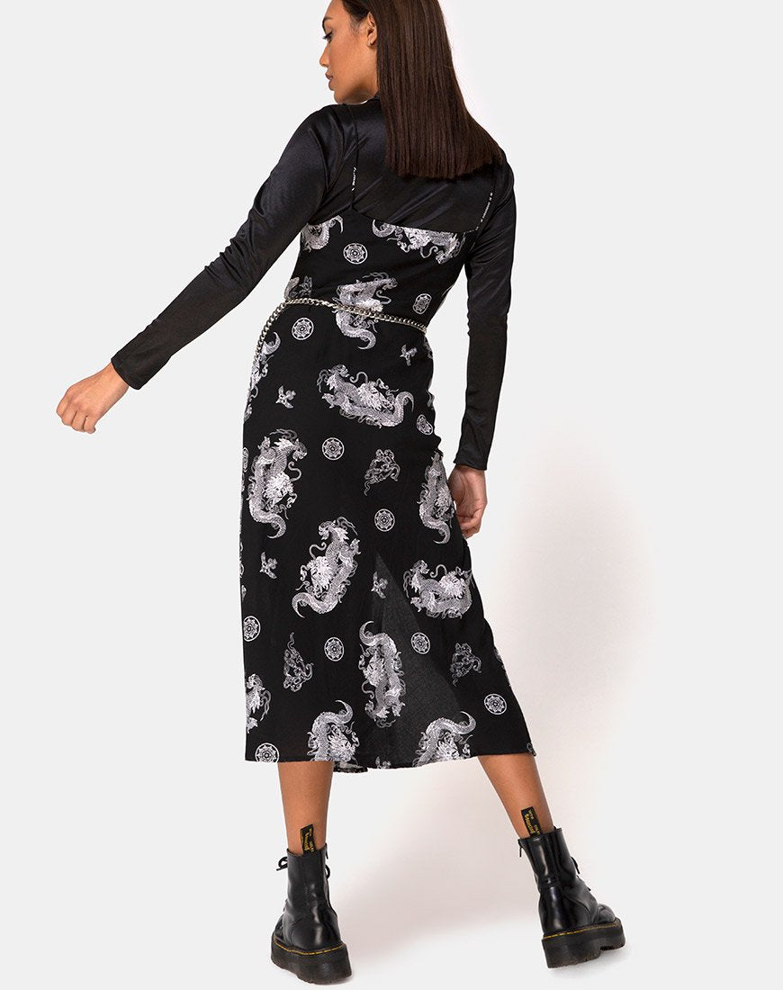 Imagen de Quinty Maxi Dress in Dragon Black