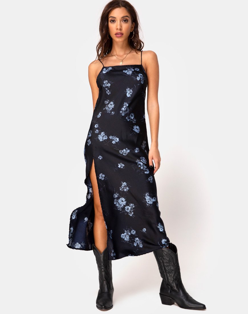 Imagen de Vestido Quinty en Mono Flor Negro