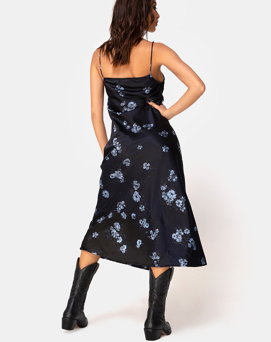 Imagen de Vestido Quinty en Mono Flor Negro