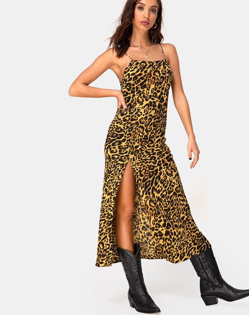 Vestido Quinty en leopardo