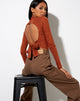 Imagen de Quky Crop Top en Mini Croc Marrón