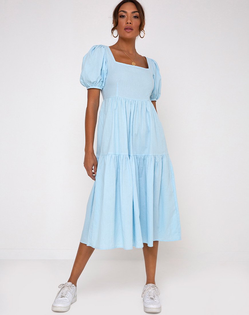 Vestido Rachel Midi en azul cielo