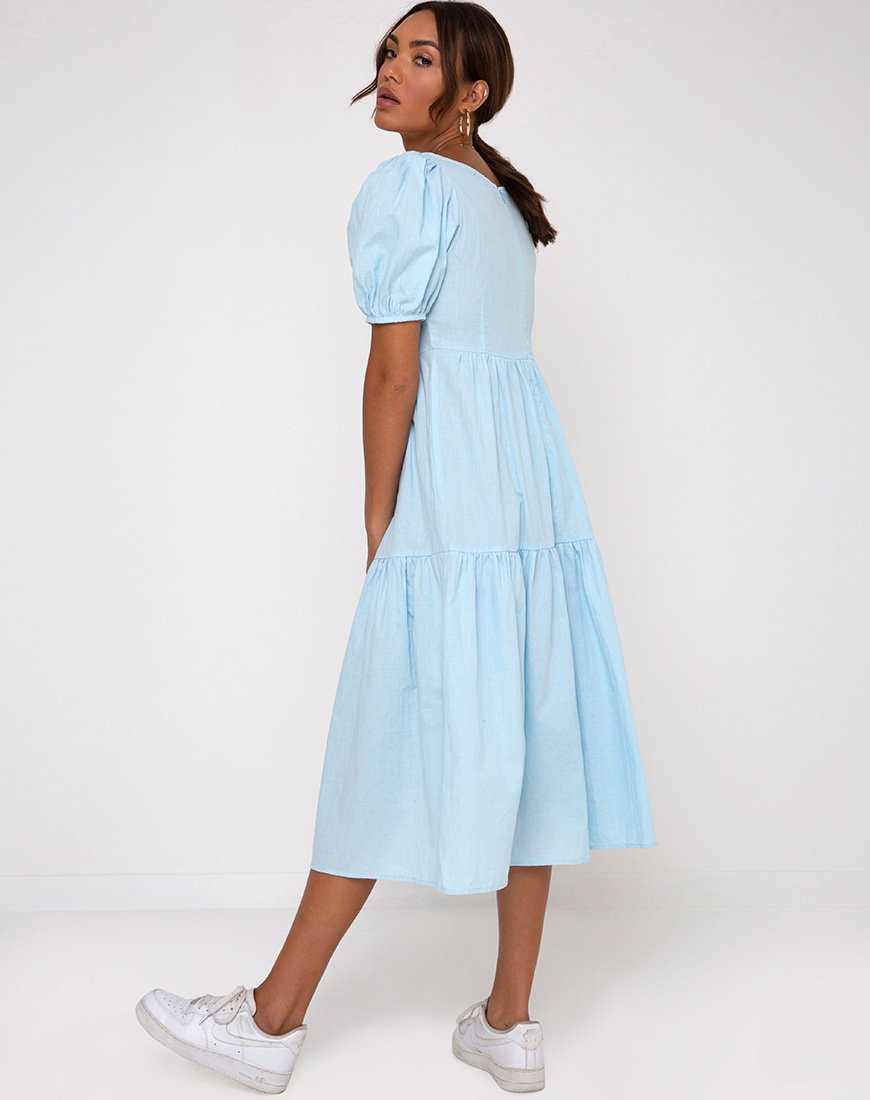 Vestido Rachel Midi en azul cielo