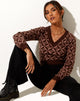 Imagen de Radka Jumper en Geo Knit Marrón café