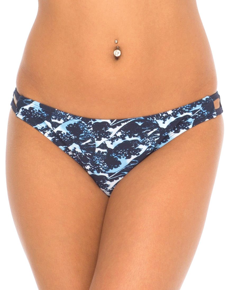 Braguita de bikini Rae en azul marino Wave Ground