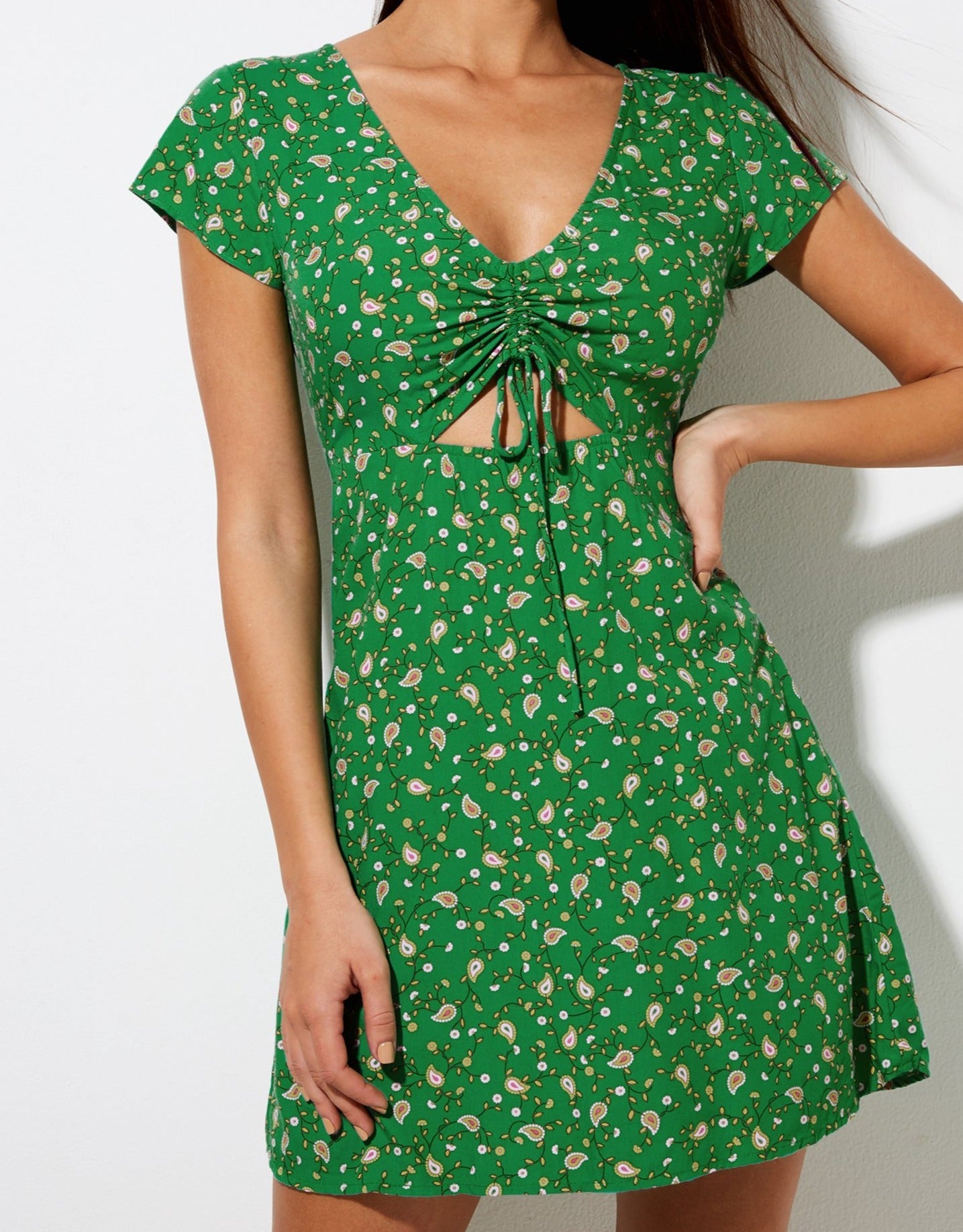 Imagen de Raela Mini Dress in Paisley Fun Green