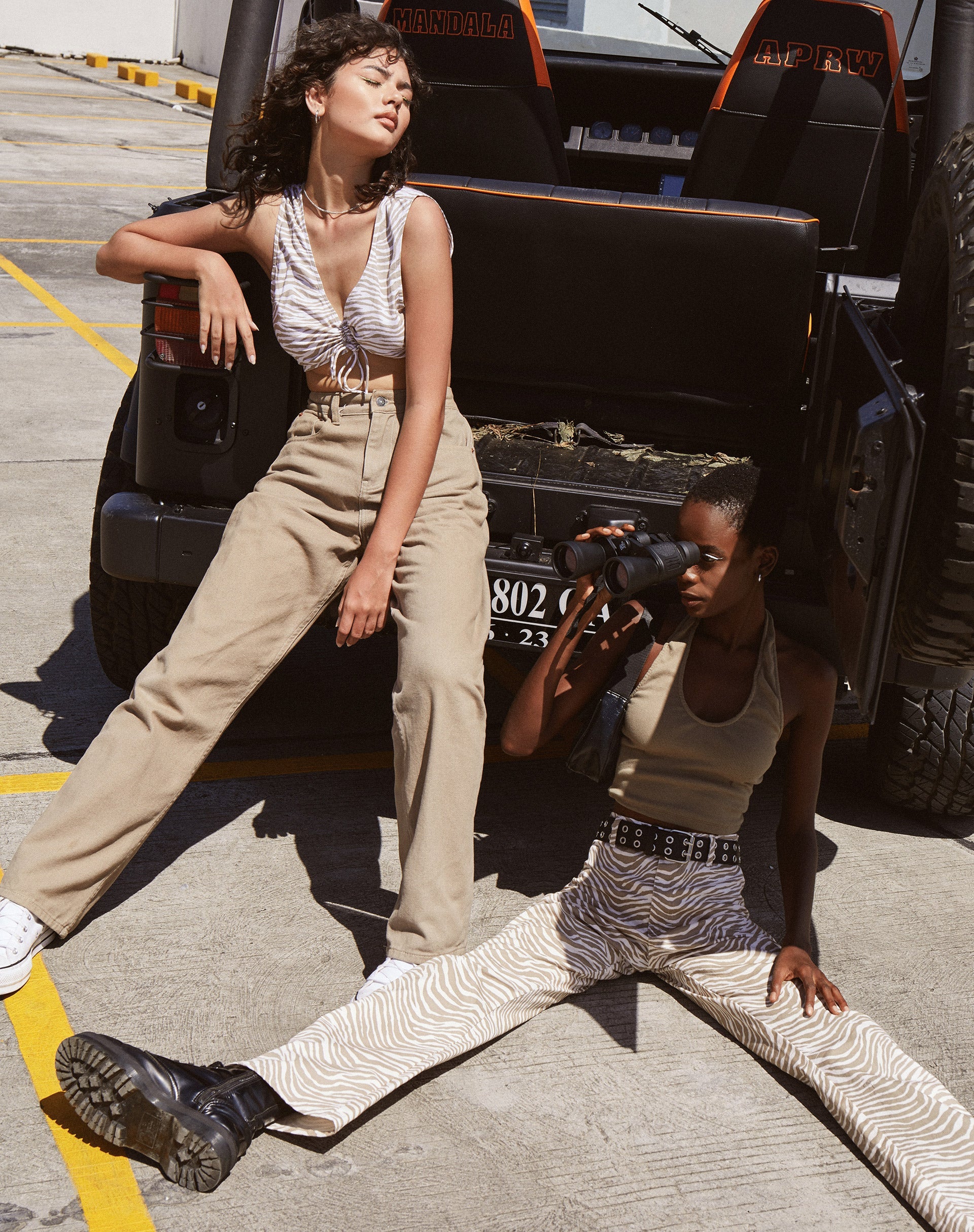Imagen de Raeless Crop Top en Cebra Tonal