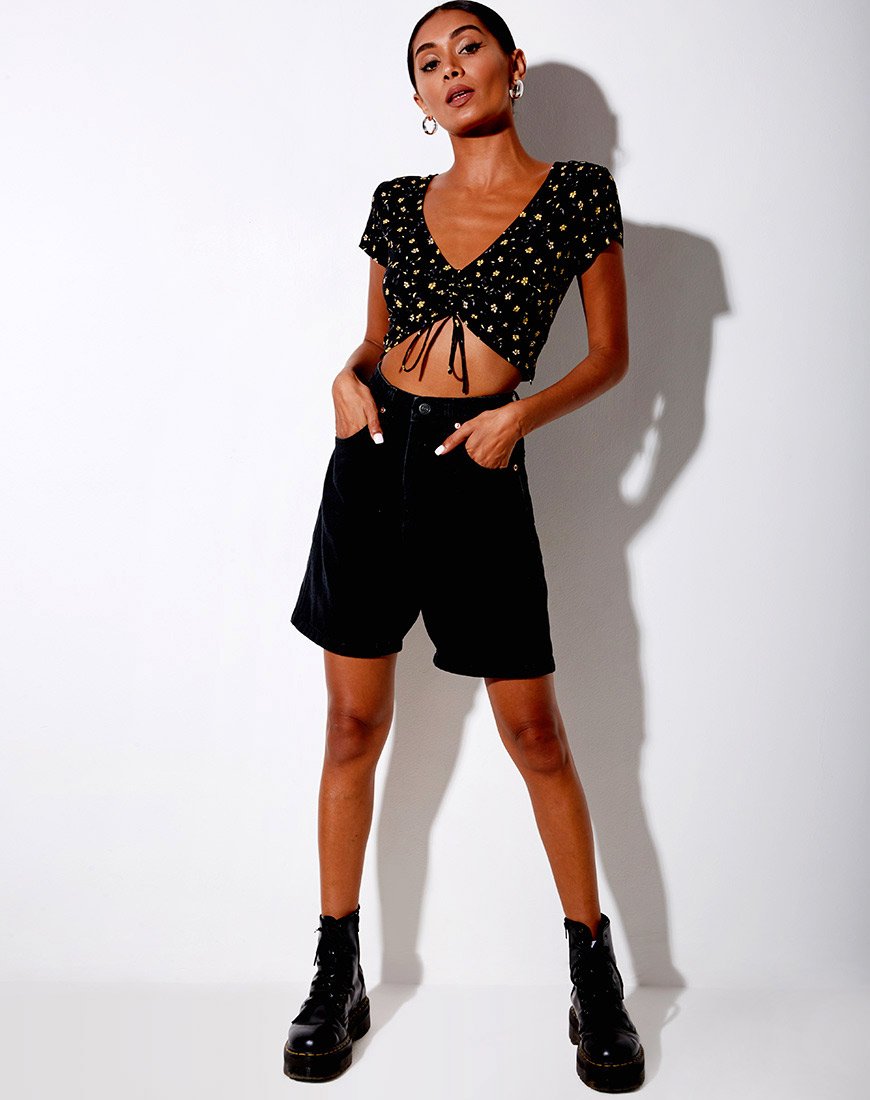 Imagen de Raeto Crop Top en Pretty Petal Negro