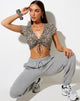 Imagen de Raeto Crop Top en Spring Fling Floral Negro
