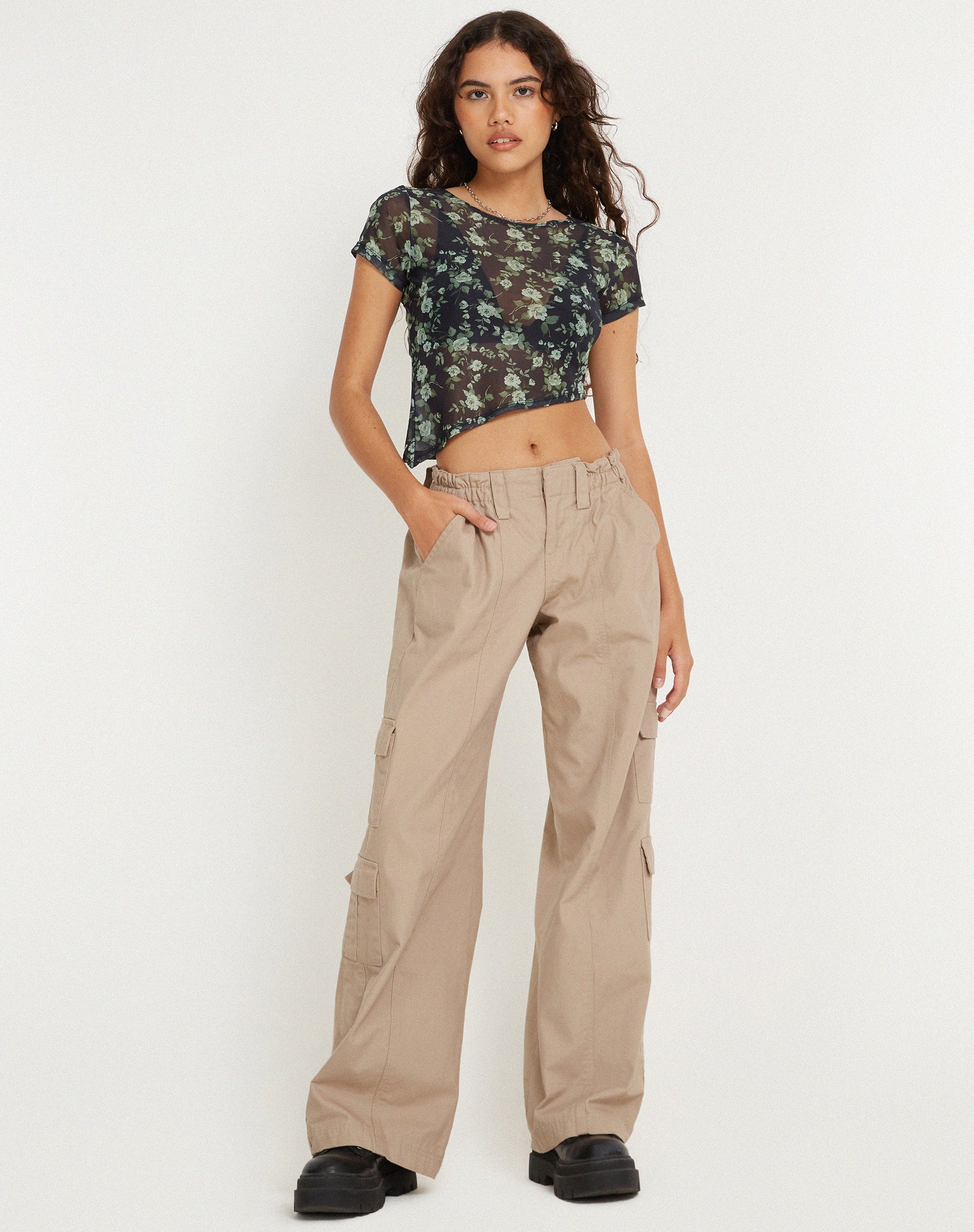 imagen de Rambu Crop Top en Pretty Floral Green
