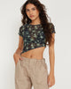 imagen de Rambu Crop Top en Pretty Floral Green