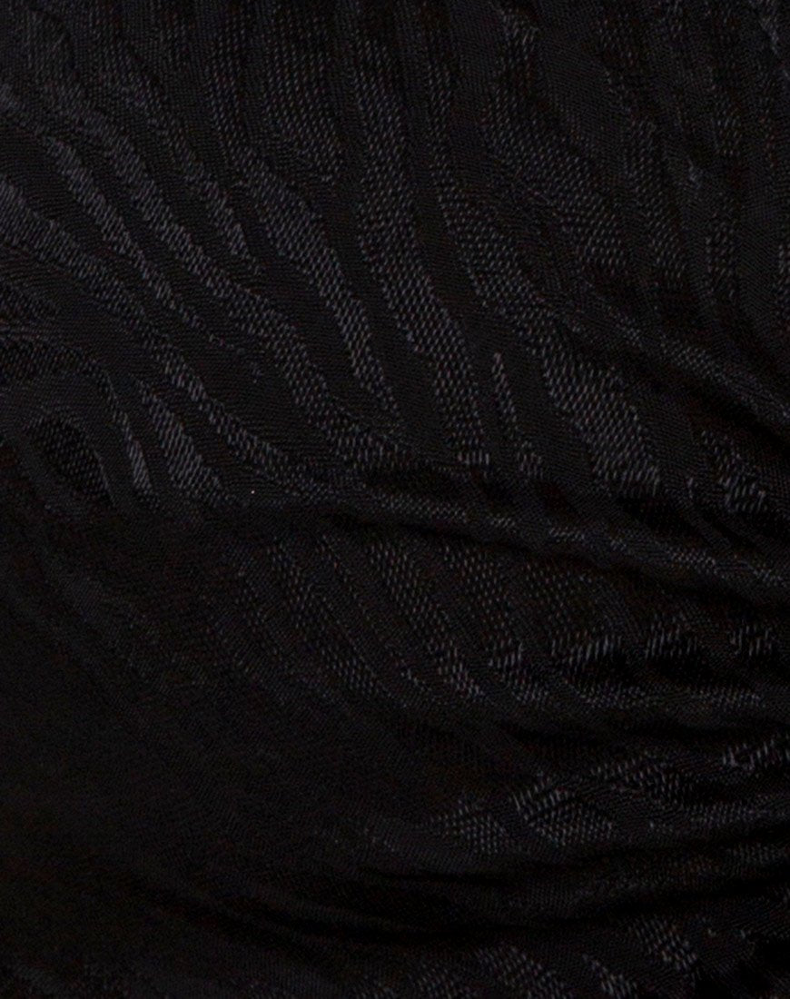 Imagen de Raemzi Crop Top de Satén Cebra Negro