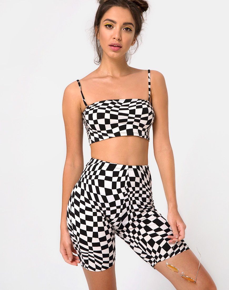 Ramo Bandeau en Bandera Cuadrada Blanco y Negro