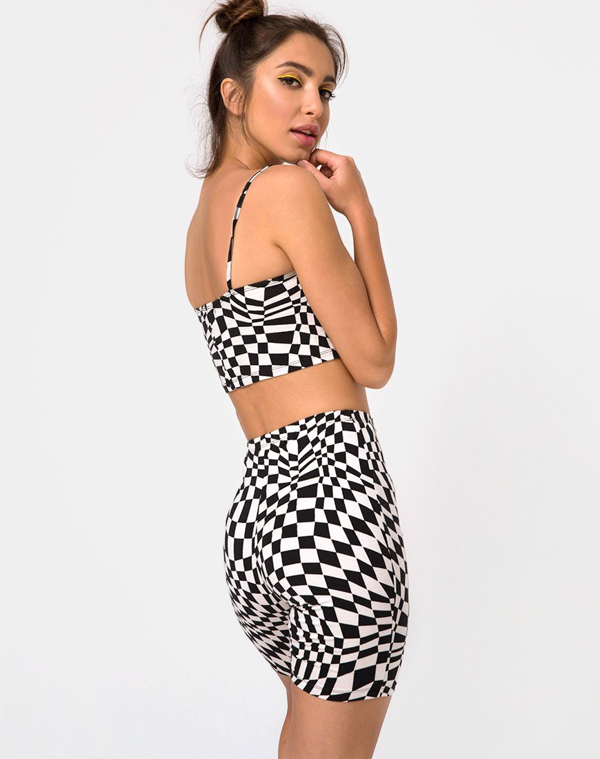 Ramo Bandeau en Bandera Cuadrada Blanco y Negro