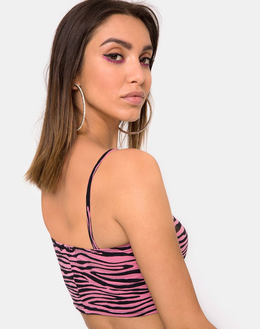 Imagen de Ramo Bandeau con Cremalleras Rosa Cebra