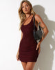 imagen de Ranti Bodycon Dress in Mesh Brown