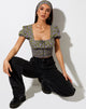 Imagen de Raquel Crop Top en Caqui Flor de Otoño