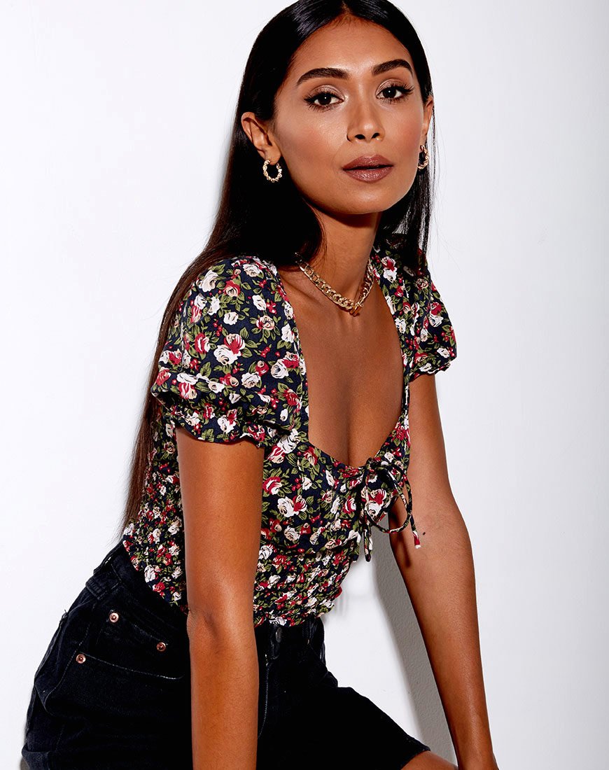 Camiseta Raquel en Courtney Floral