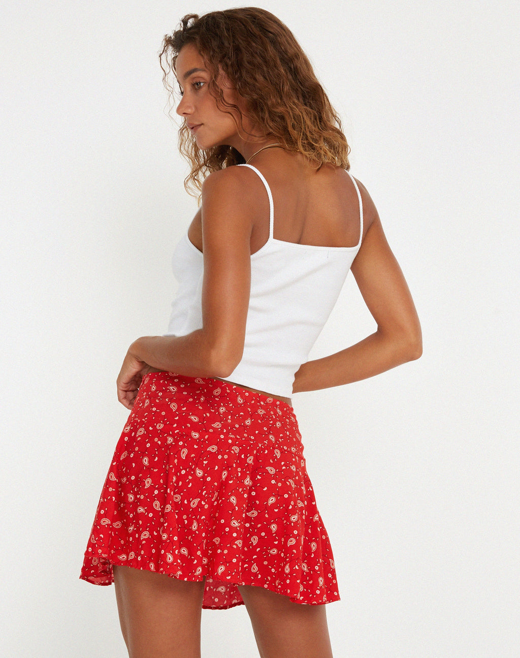 Minifalda Rara en Paisley Fun Rojo